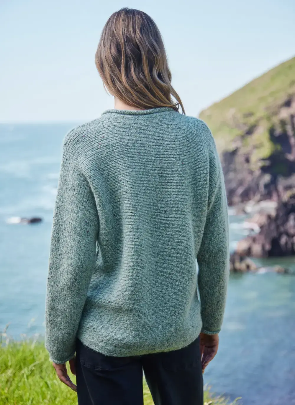 Fisherman Alpaca Roll Neck Sweater