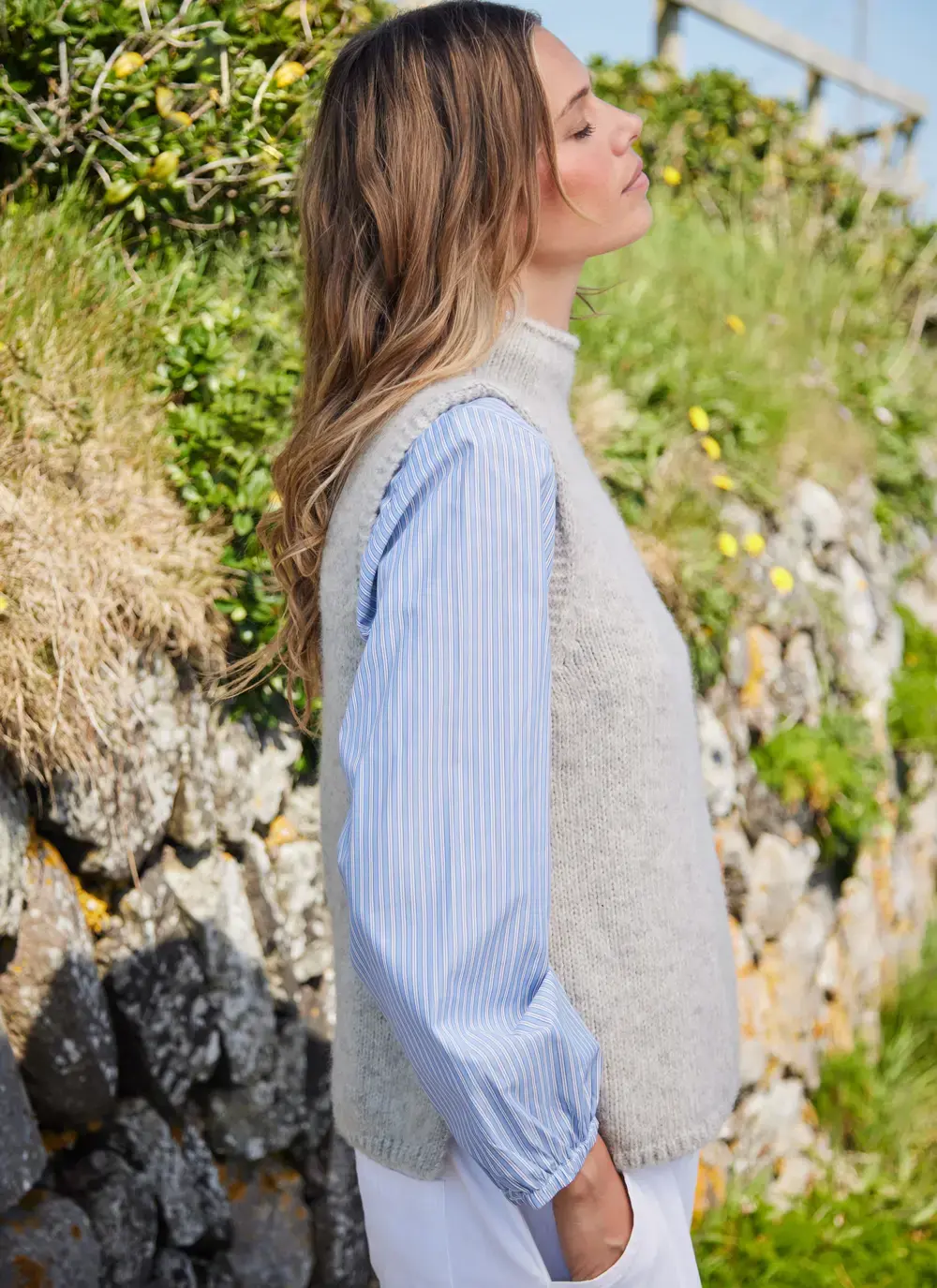 Alpaca Roll Neck Vest