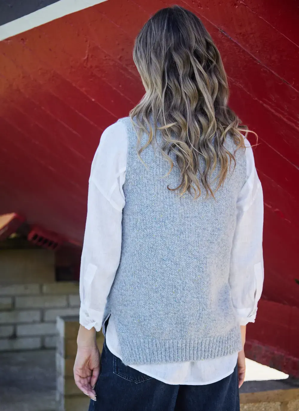 Fisherman Alpaca V-Neck Slipover