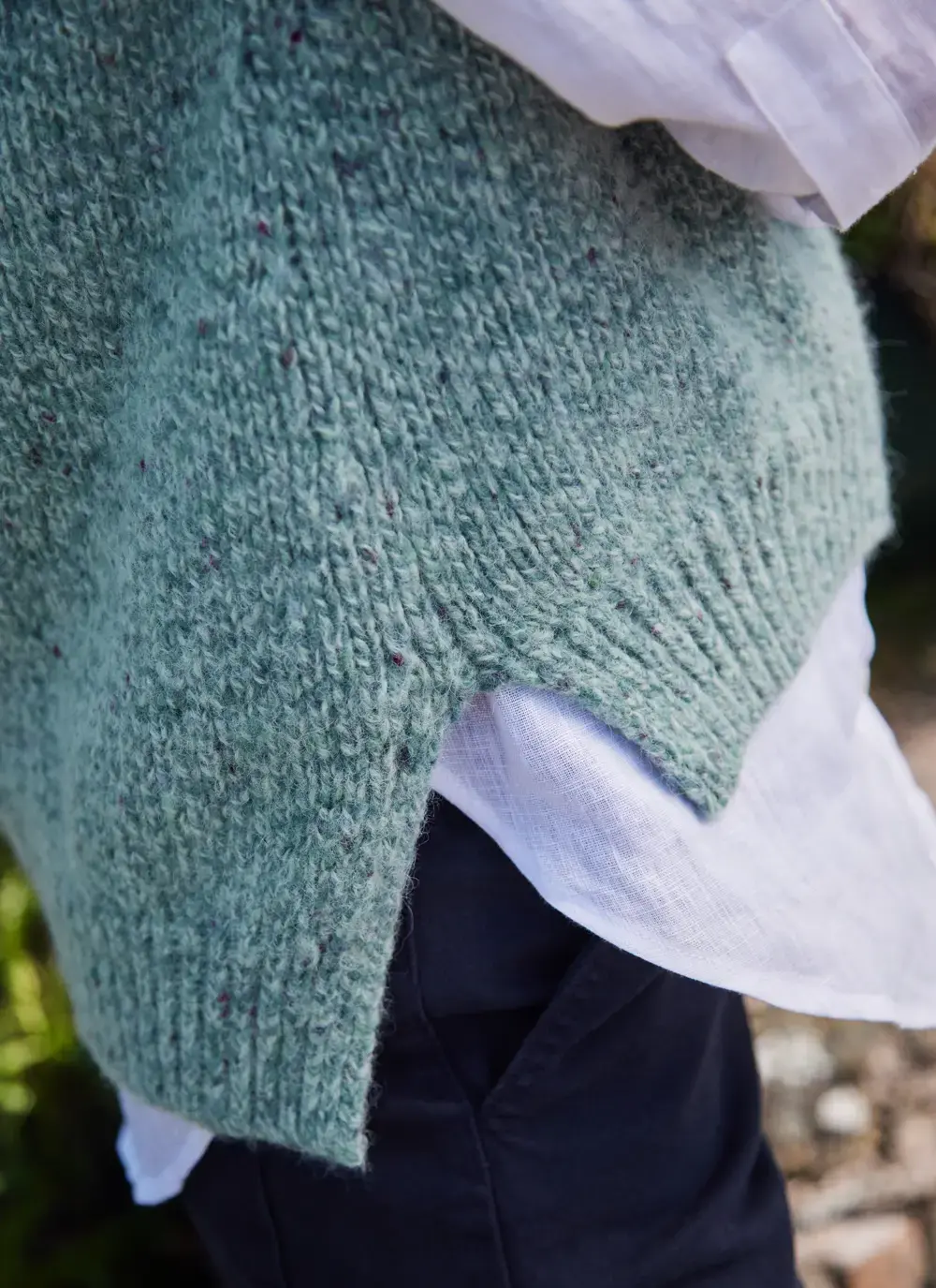 Fisherman Alpaca V-Neck Slipover