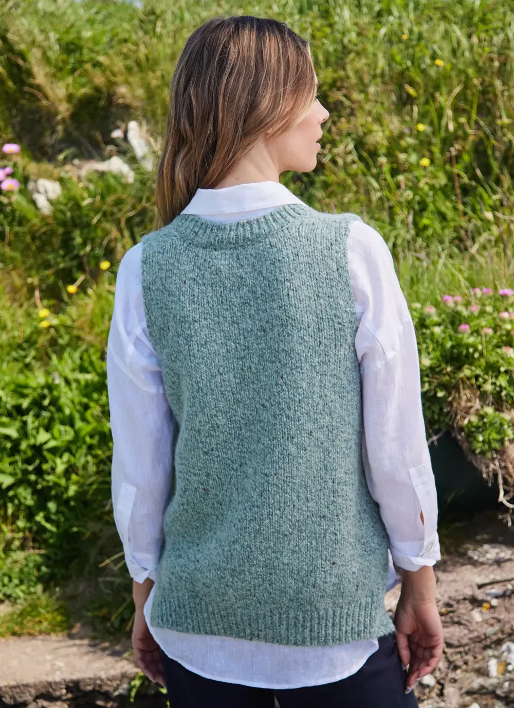 Fisherman Alpaca V-Neck Slipover