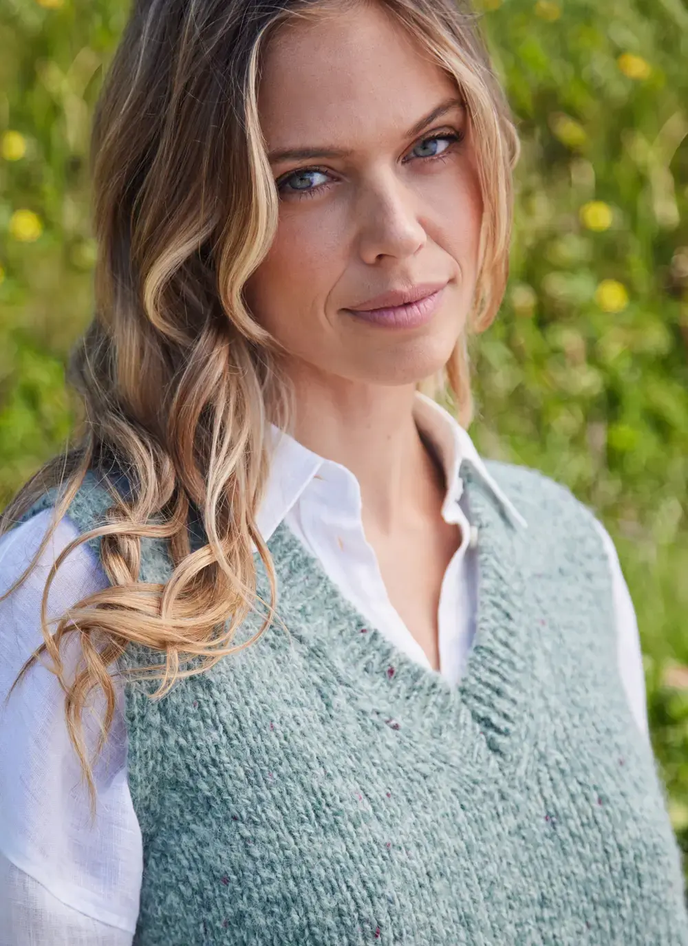 Fisherman Alpaca V-Neck Slipover