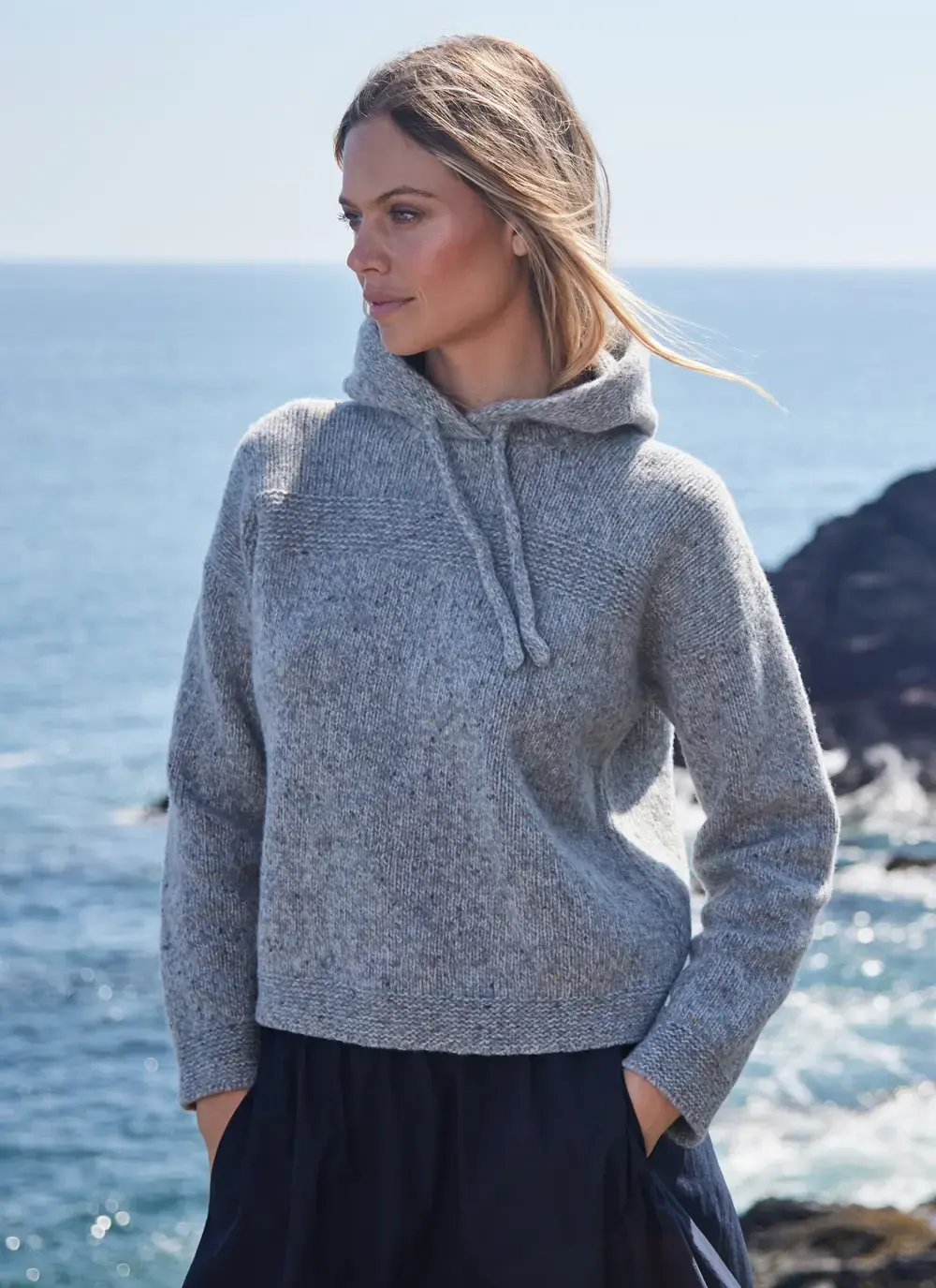 Cashmere Cropped Hoodie