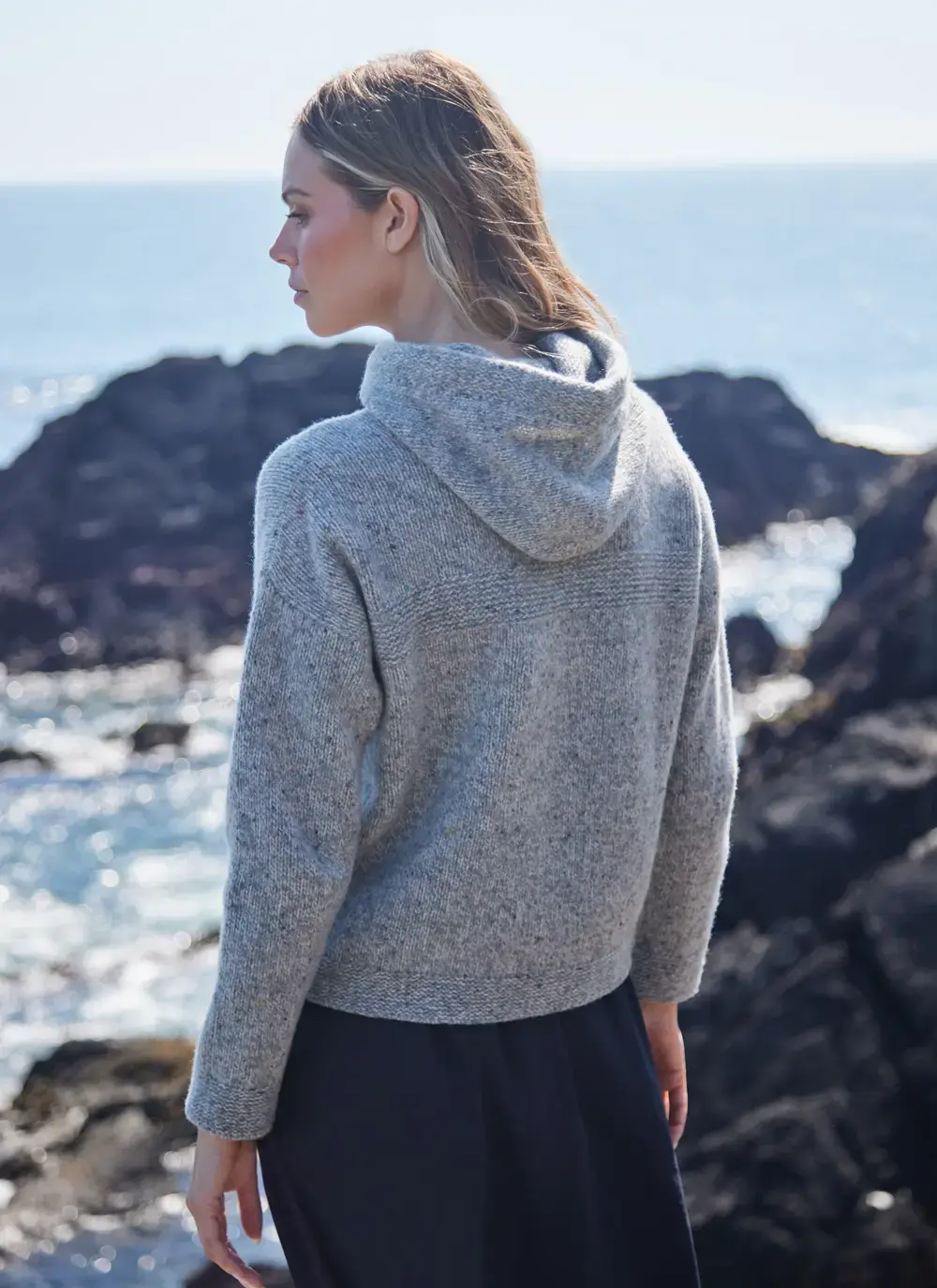Cashmere Cropped Hoodie