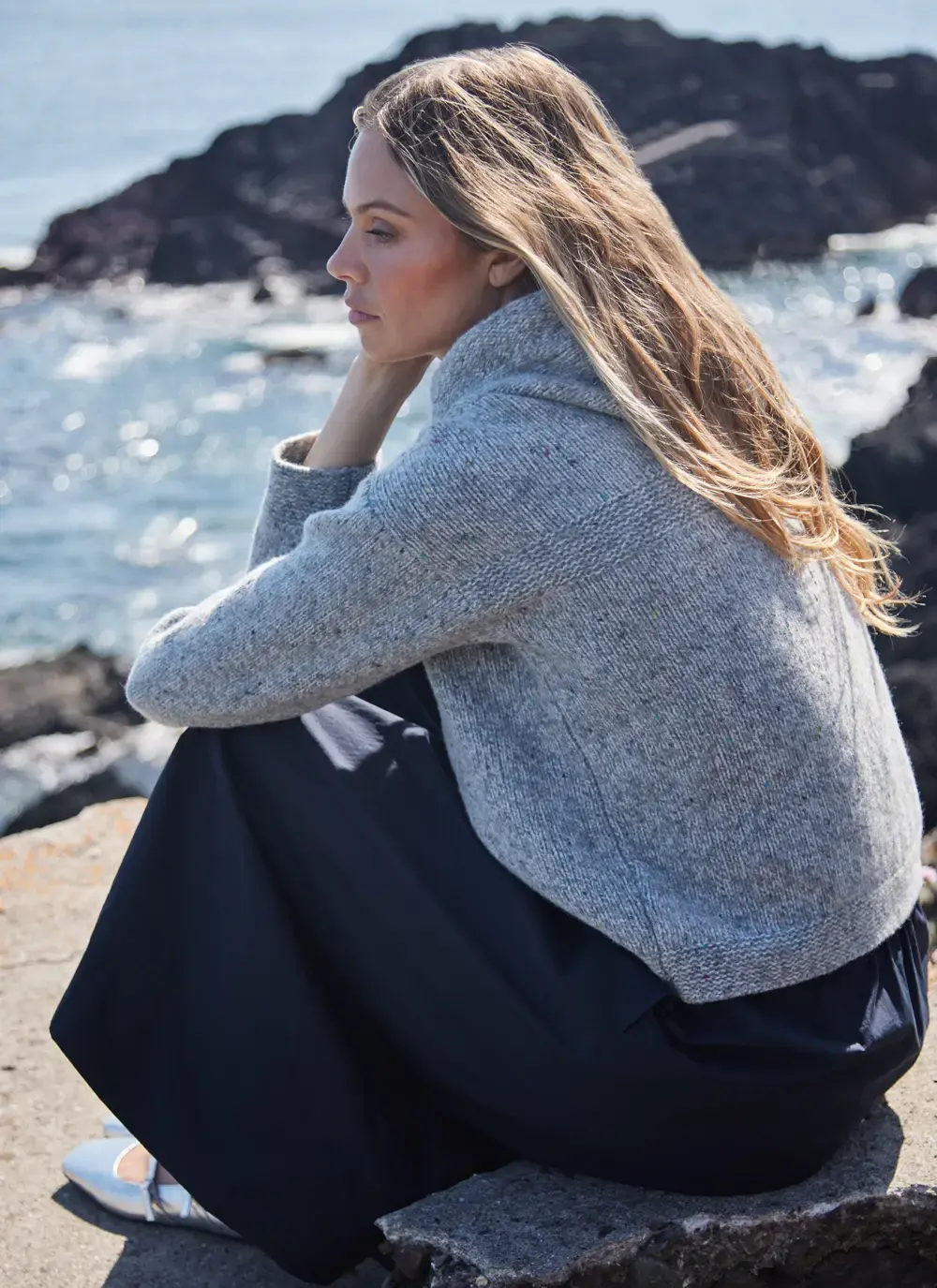 Cashmere Cropped Hoodie