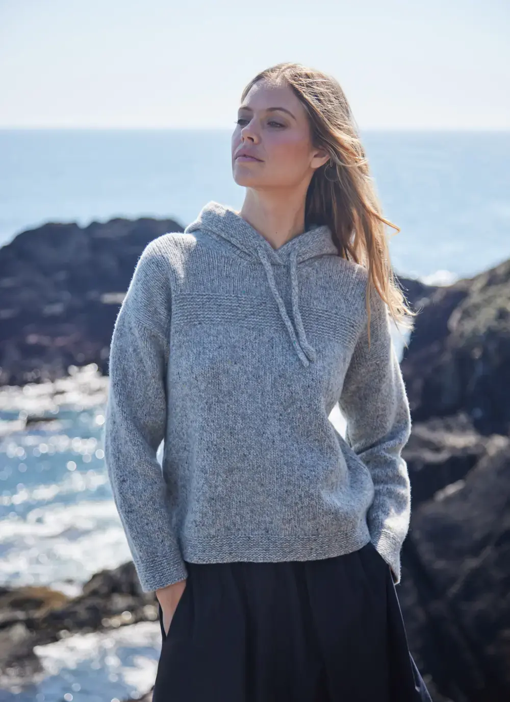Cashmere Cropped Hoodie
