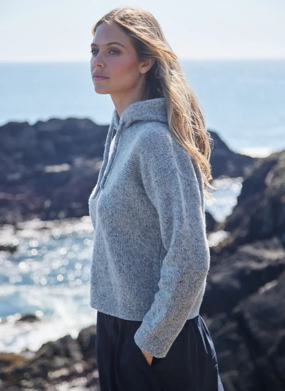 Cashmere Cropped Hoodie