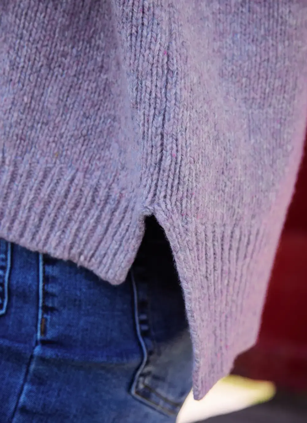 Cashmere Fleck Crew Neck Sweater