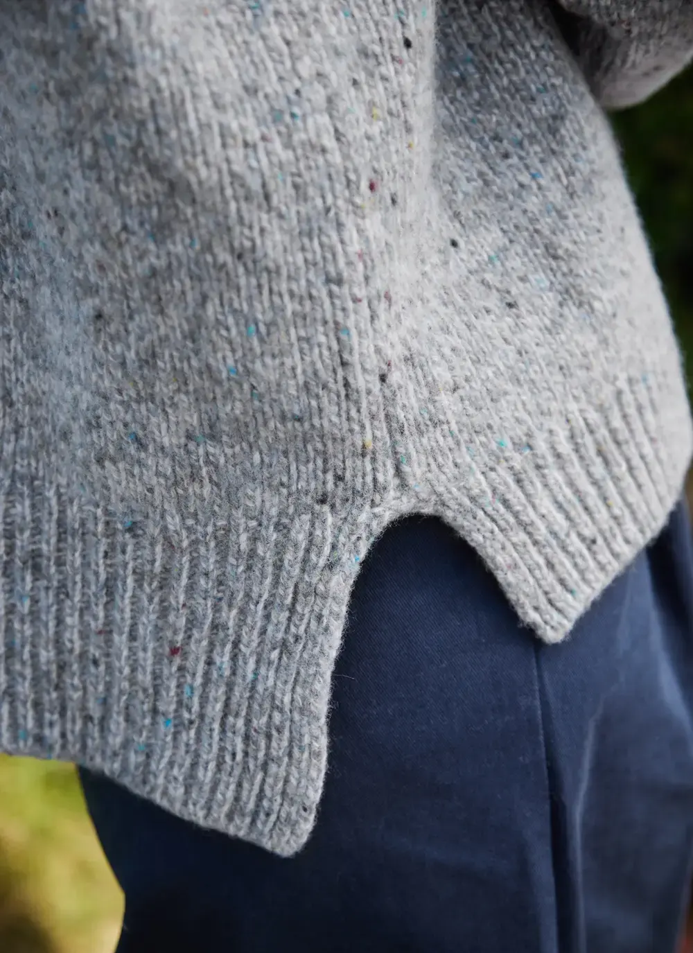 Cashmere Fleck Crew Neck Sweater