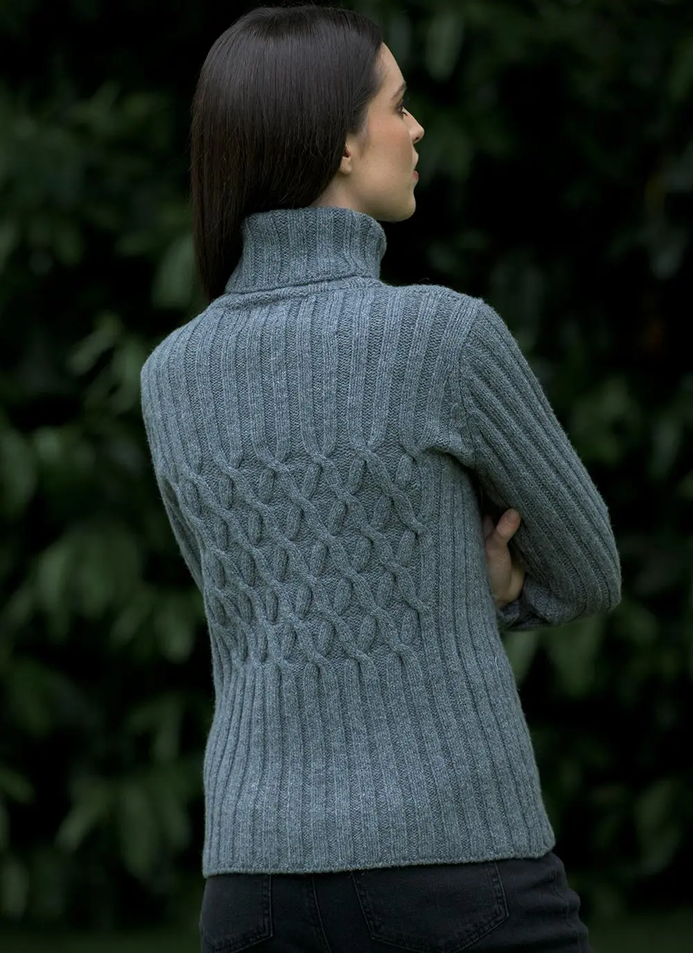 Fisherman Criss Cross Polo Sweater
