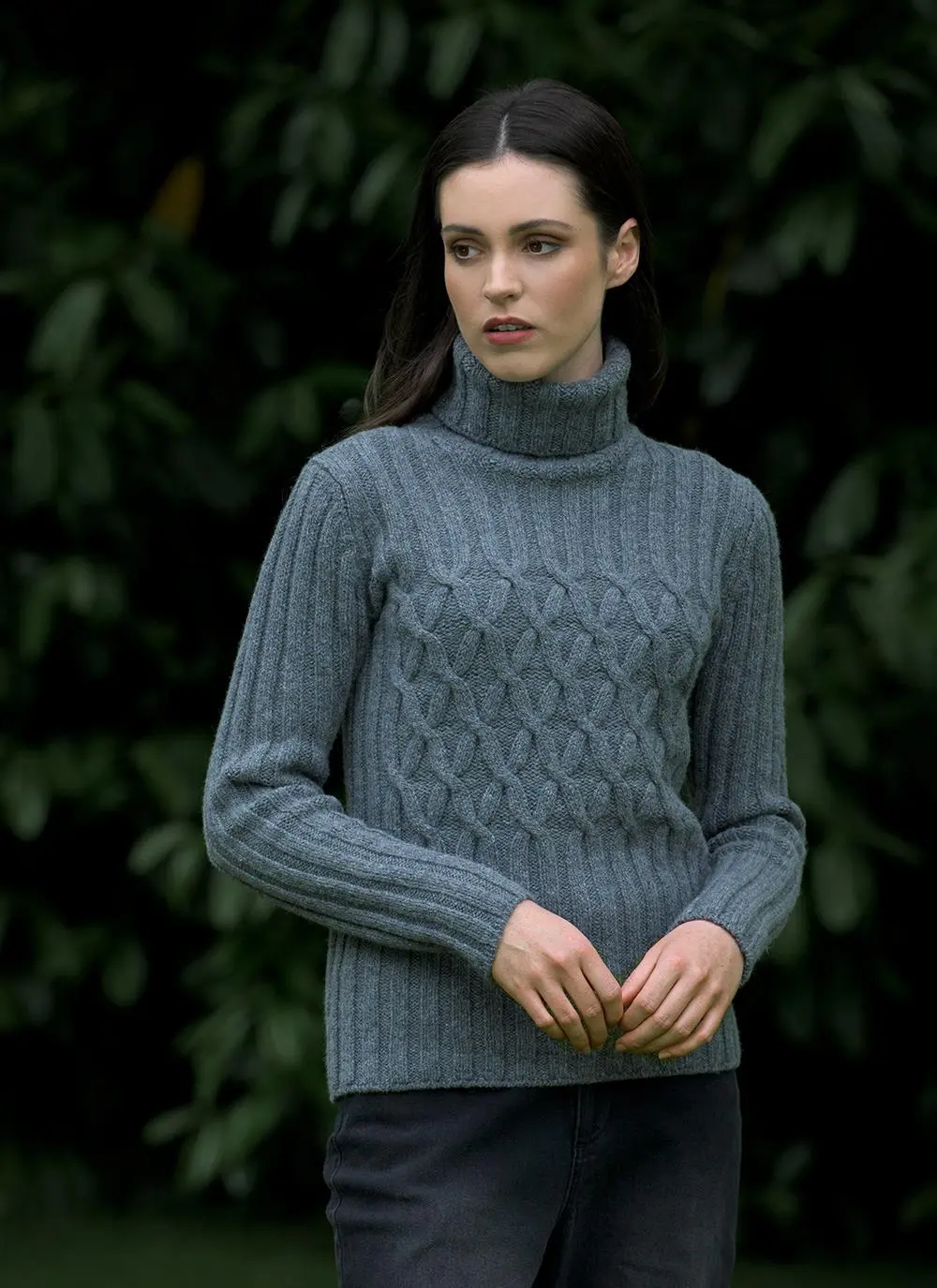 Fisherman Criss Cross Polo Sweater