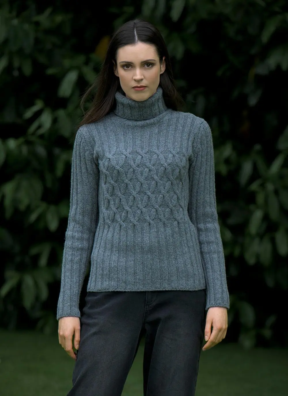 Fisherman Criss Cross Polo Sweater