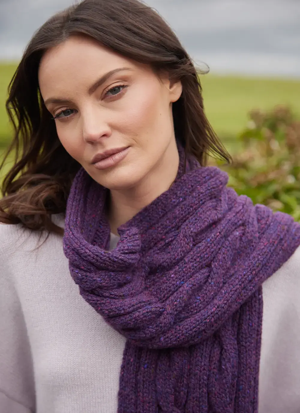 Fisherman Donegal Cable Scarf
