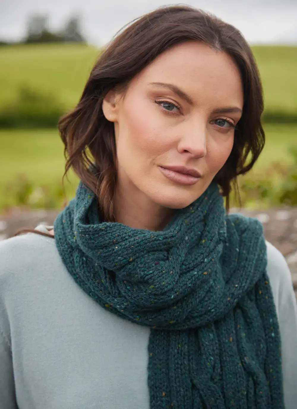 Fisherman Donegal Cable Scarf