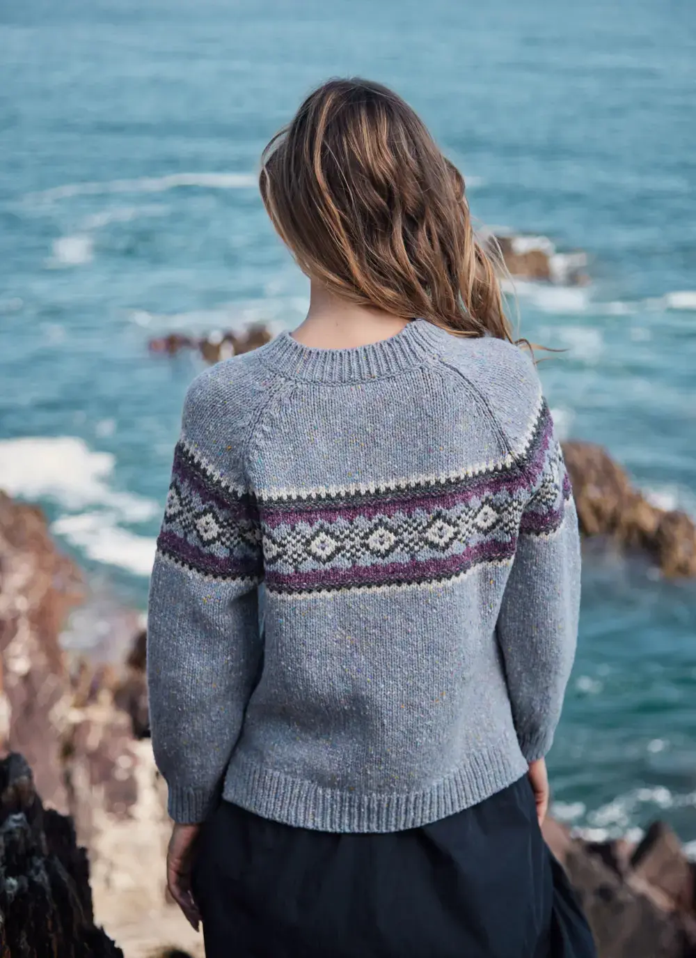 Fisherman Donegal Fairisle Chest Crew 