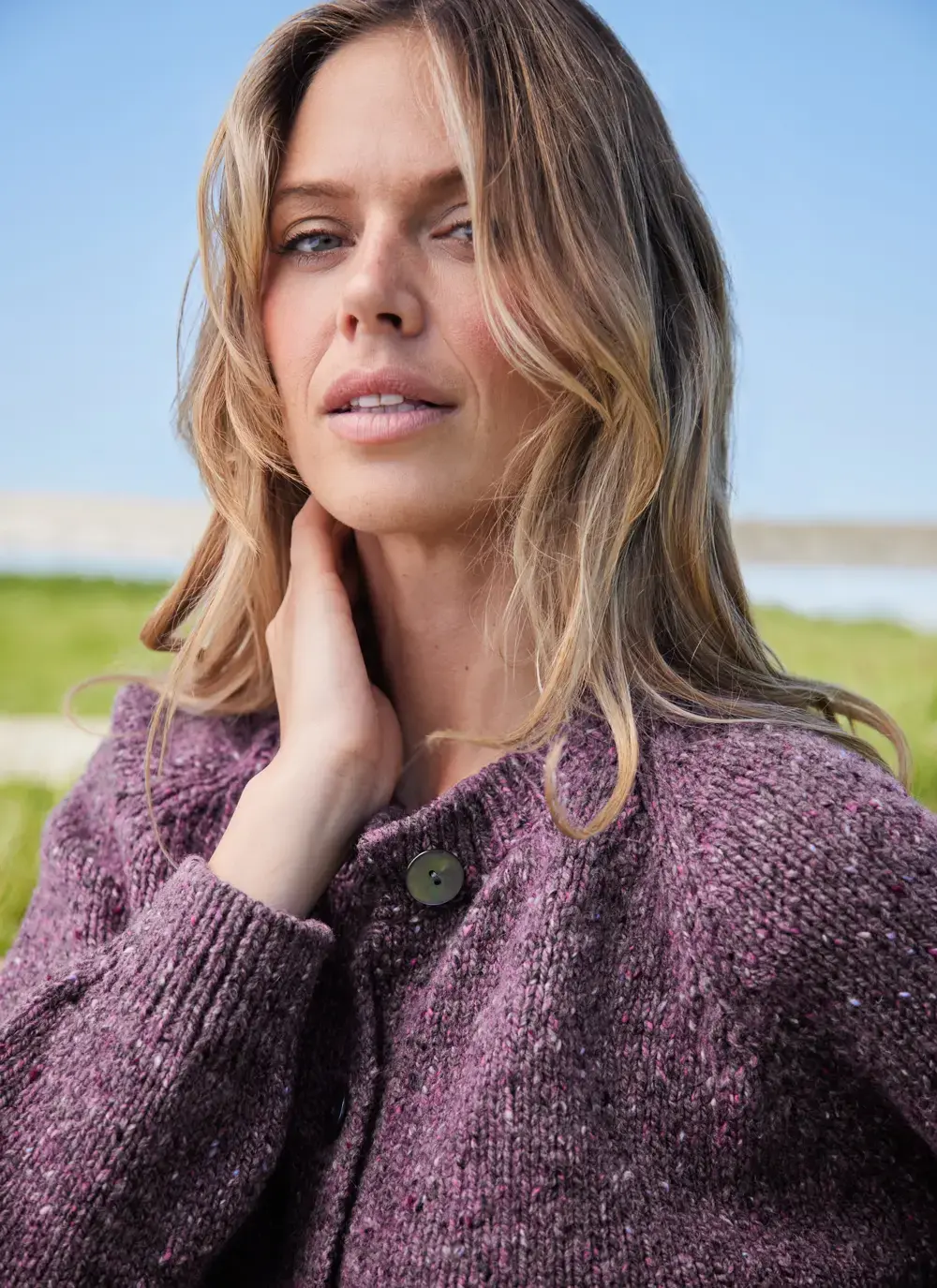 Donegal Fleck Raglan Cardigan 