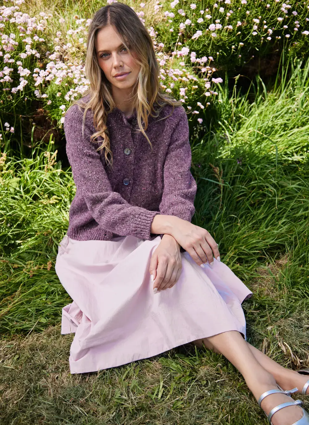 Donegal Fleck Raglan Cardigan 
