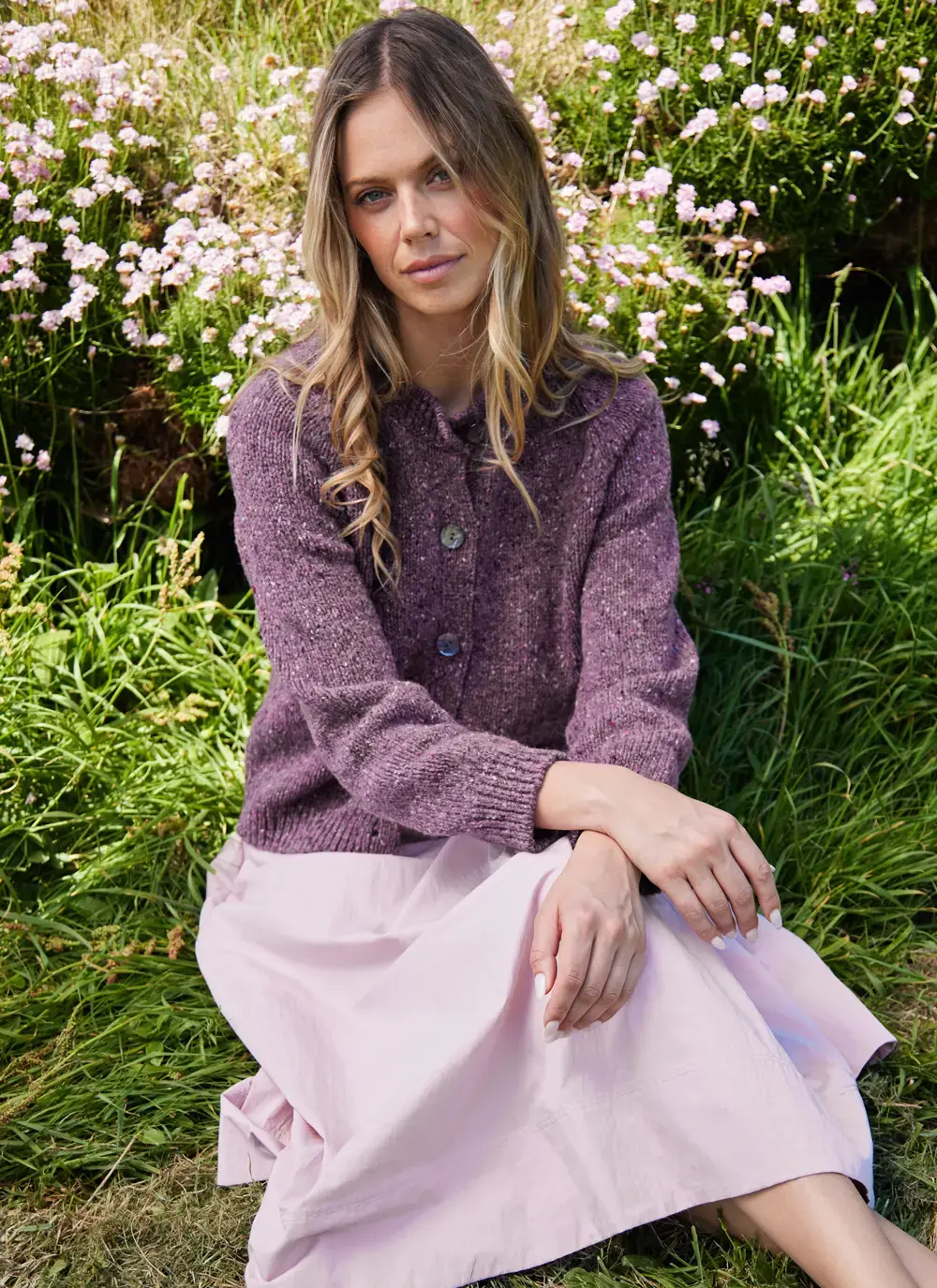 Donegal Fleck Raglan Cardigan 