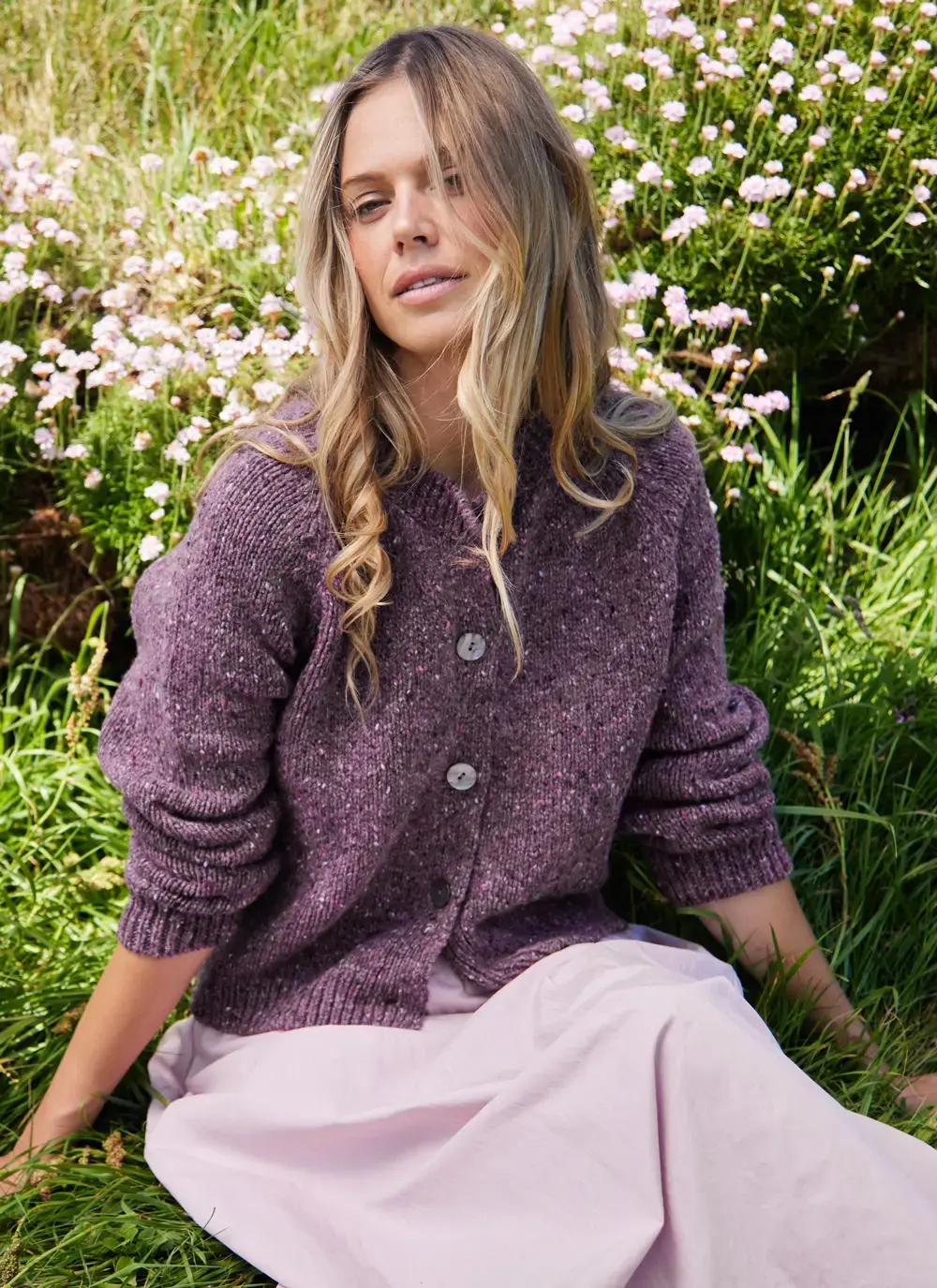 Donegal Fleck Raglan Cardigan 