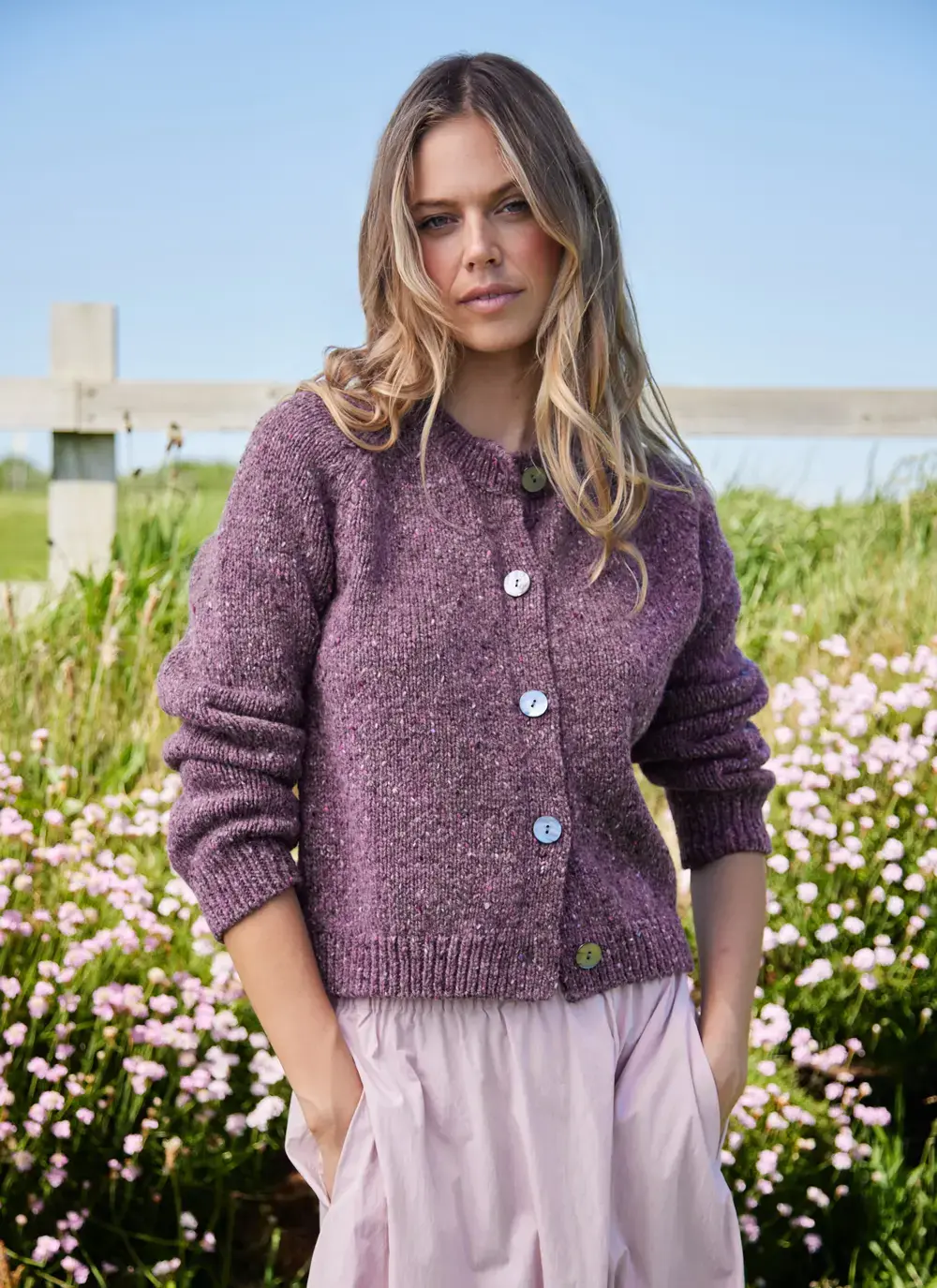 Donegal Fleck Raglan Cardigan 