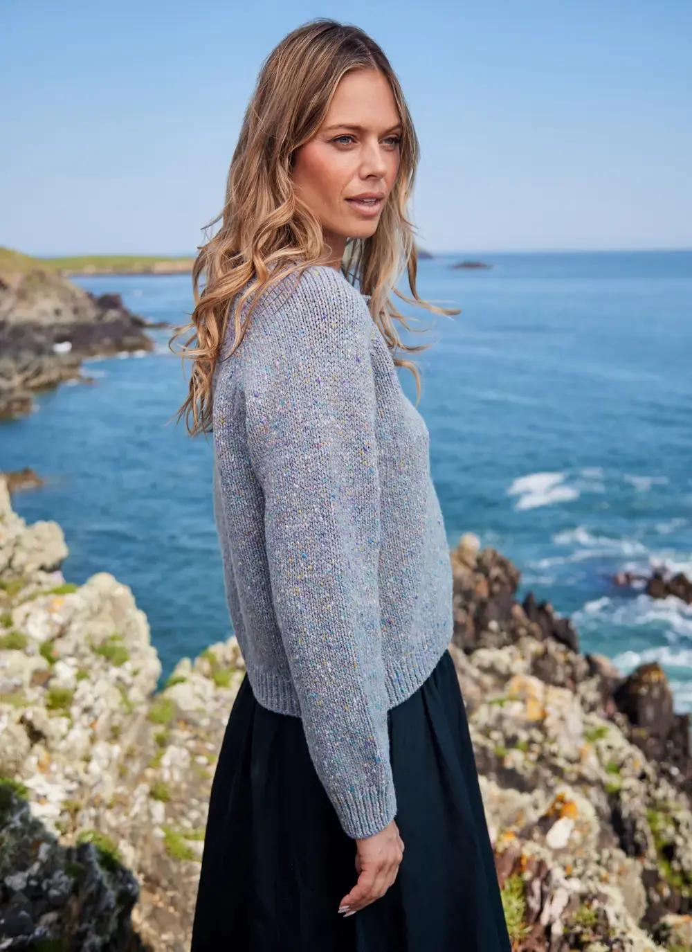 Donegal Fleck Raglan Cardigan 