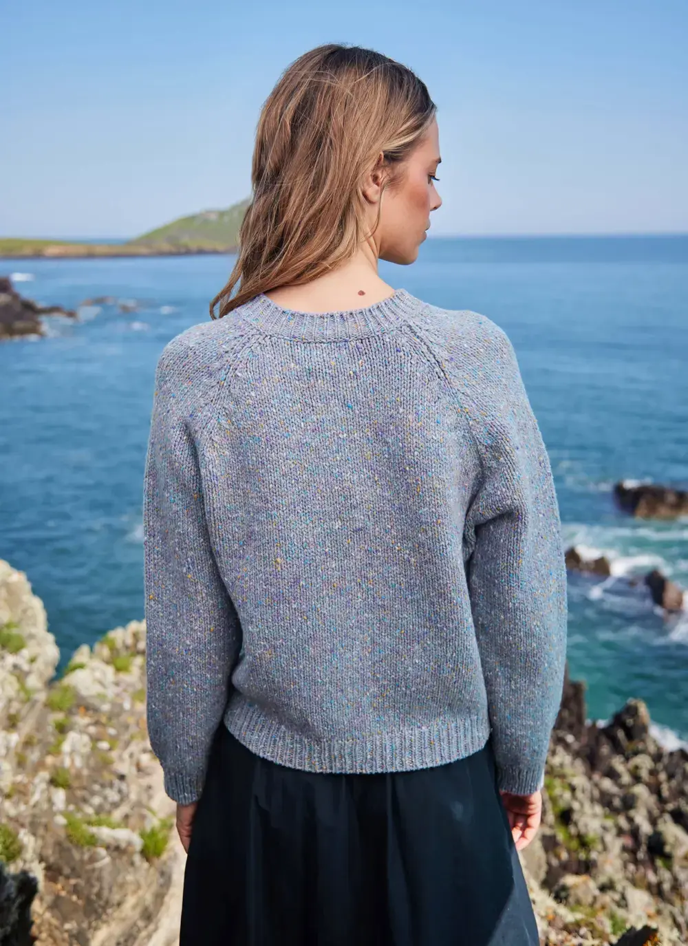 Donegal Fleck Raglan Cardigan 