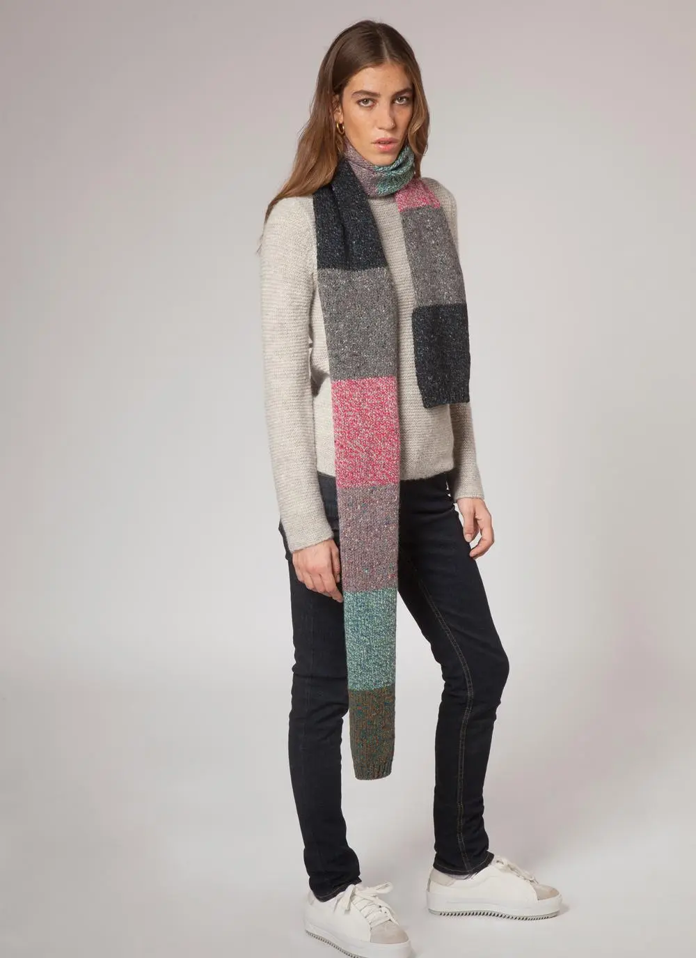 Fisherman Donegal Fleck Scarf - Rock Candy