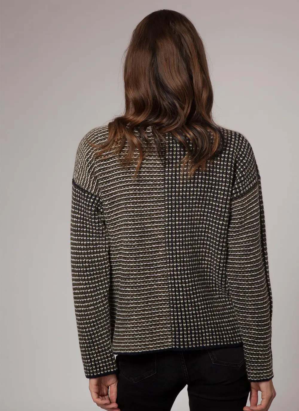 Fisherman Wool Cashmere Funnel Neck Sweater