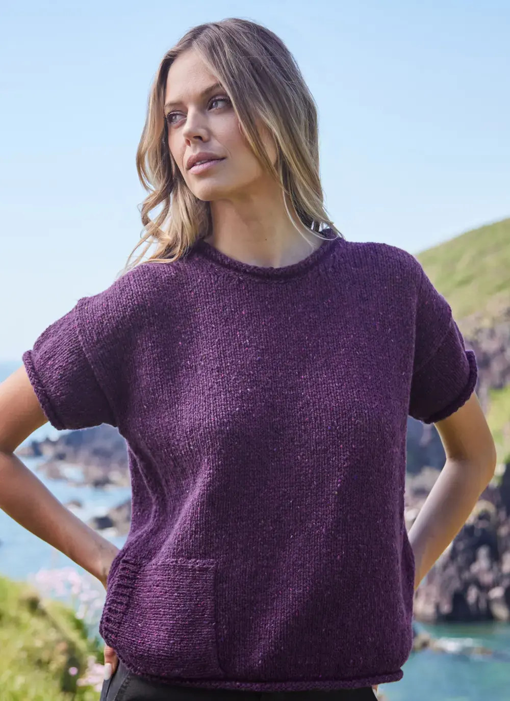 Fisherman Donegal Fleck T-Shirt Pocket Sweater