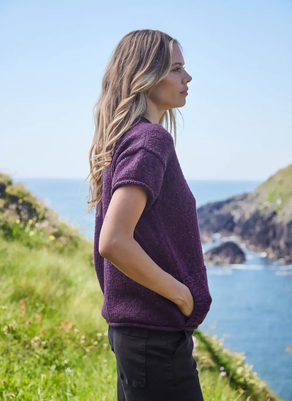 Fisherman Donegal Fleck T-Shirt Pocket Sweater