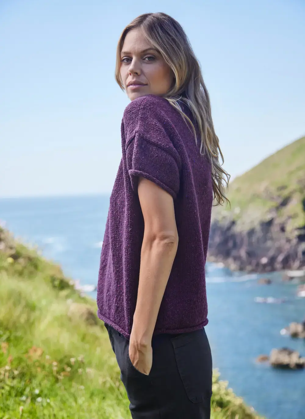 Fisherman Donegal Fleck T-Shirt Pocket Sweater