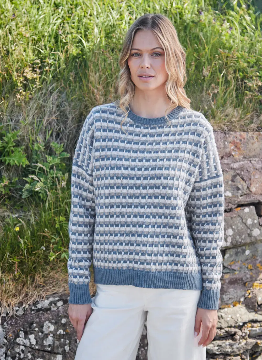 Lambswool Slouchy Stripe Sweater