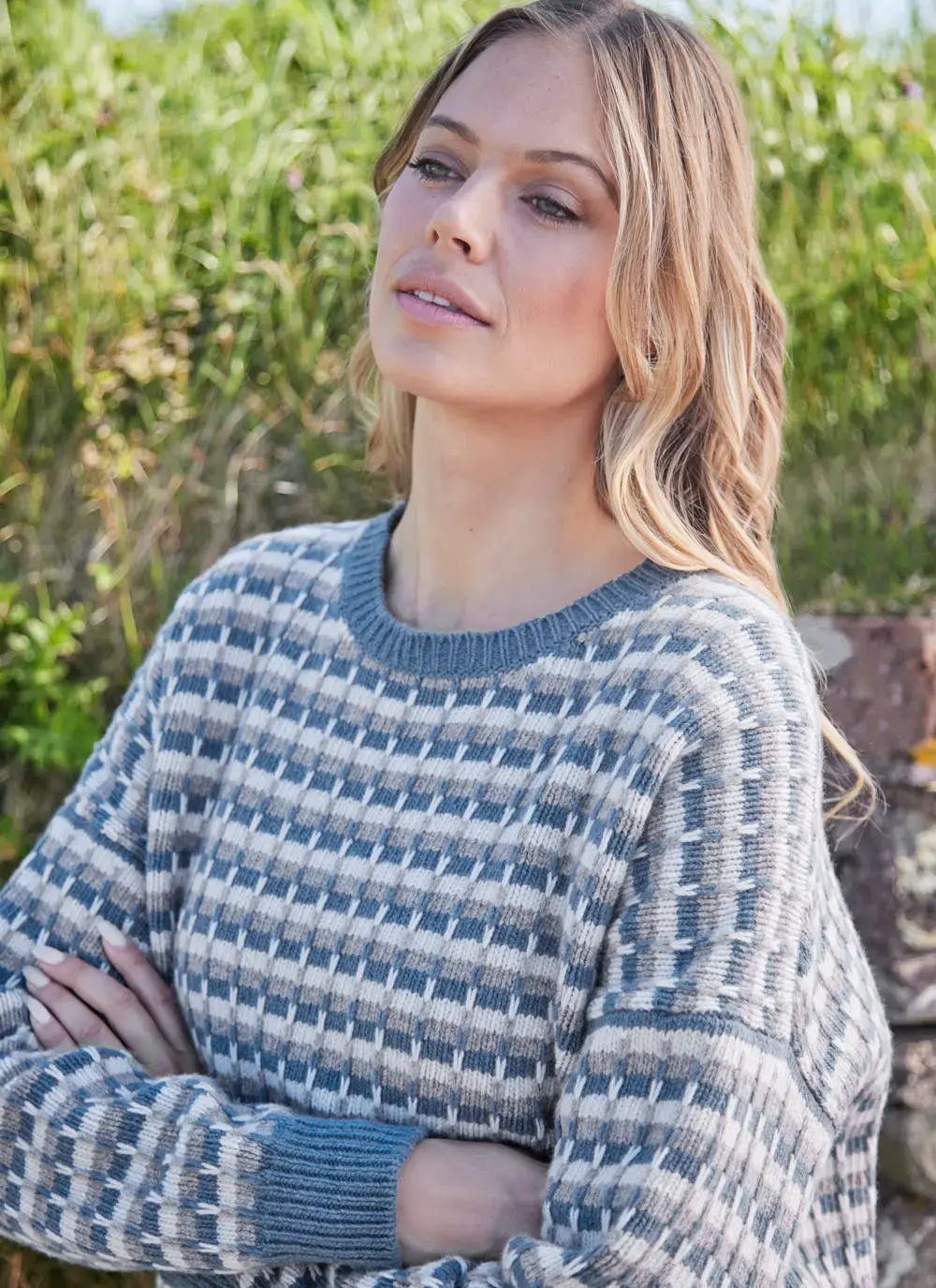 Lambswool Slouchy Stripe Sweater