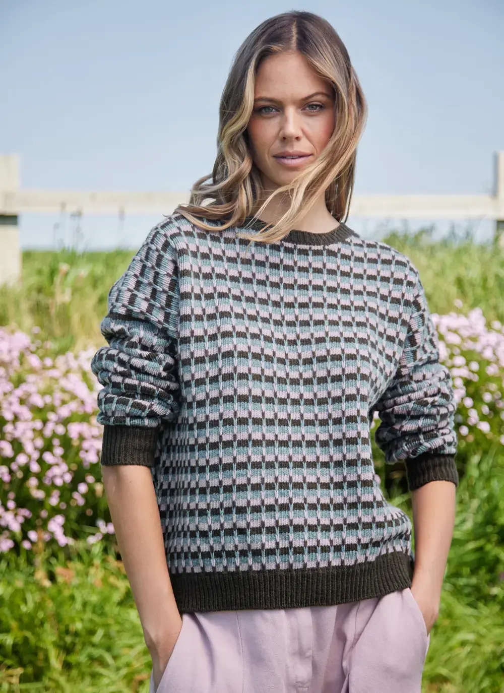 Lambswool Slouchy Stripe Sweater