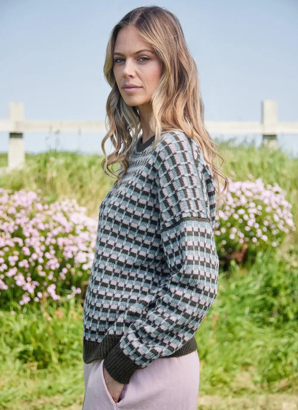 Lambswool Slouchy Stripe Sweater