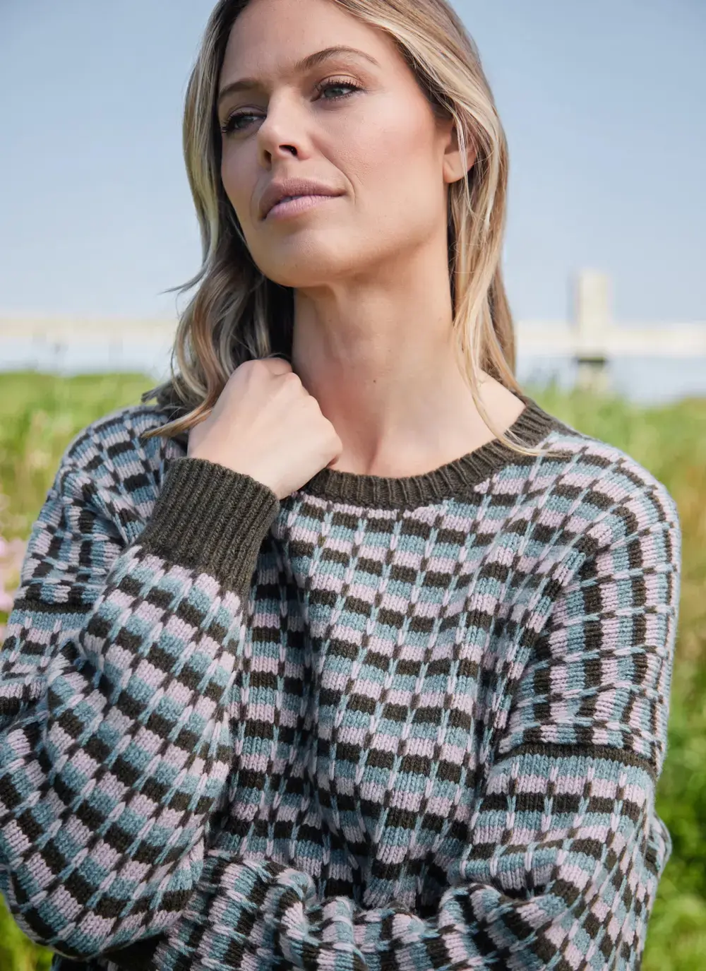 Lambswool Slouchy Stripe Sweater