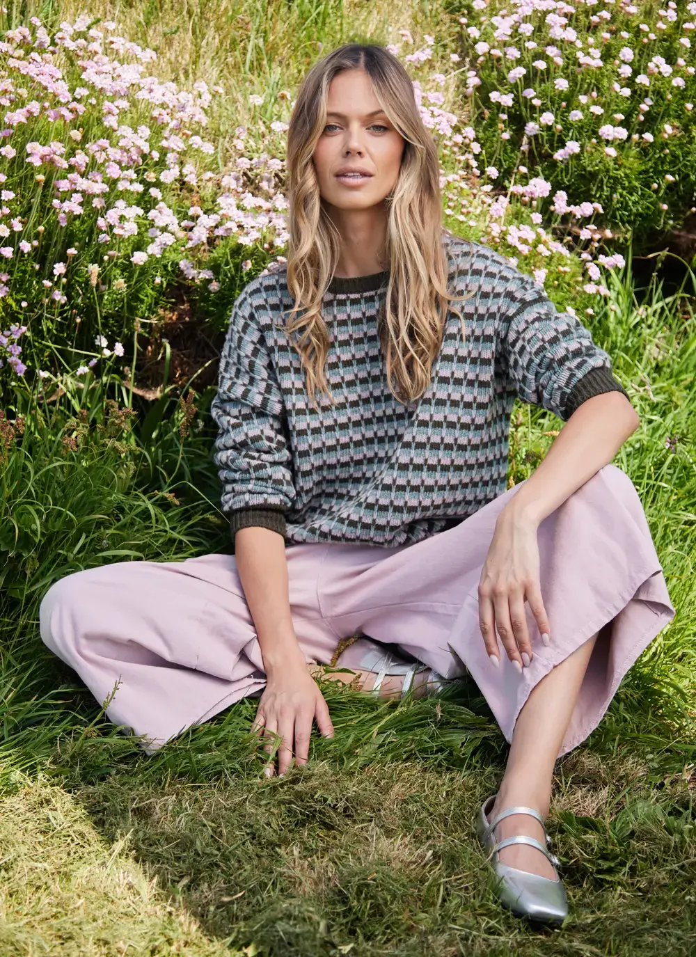 Lambswool Slouchy Stripe Sweater