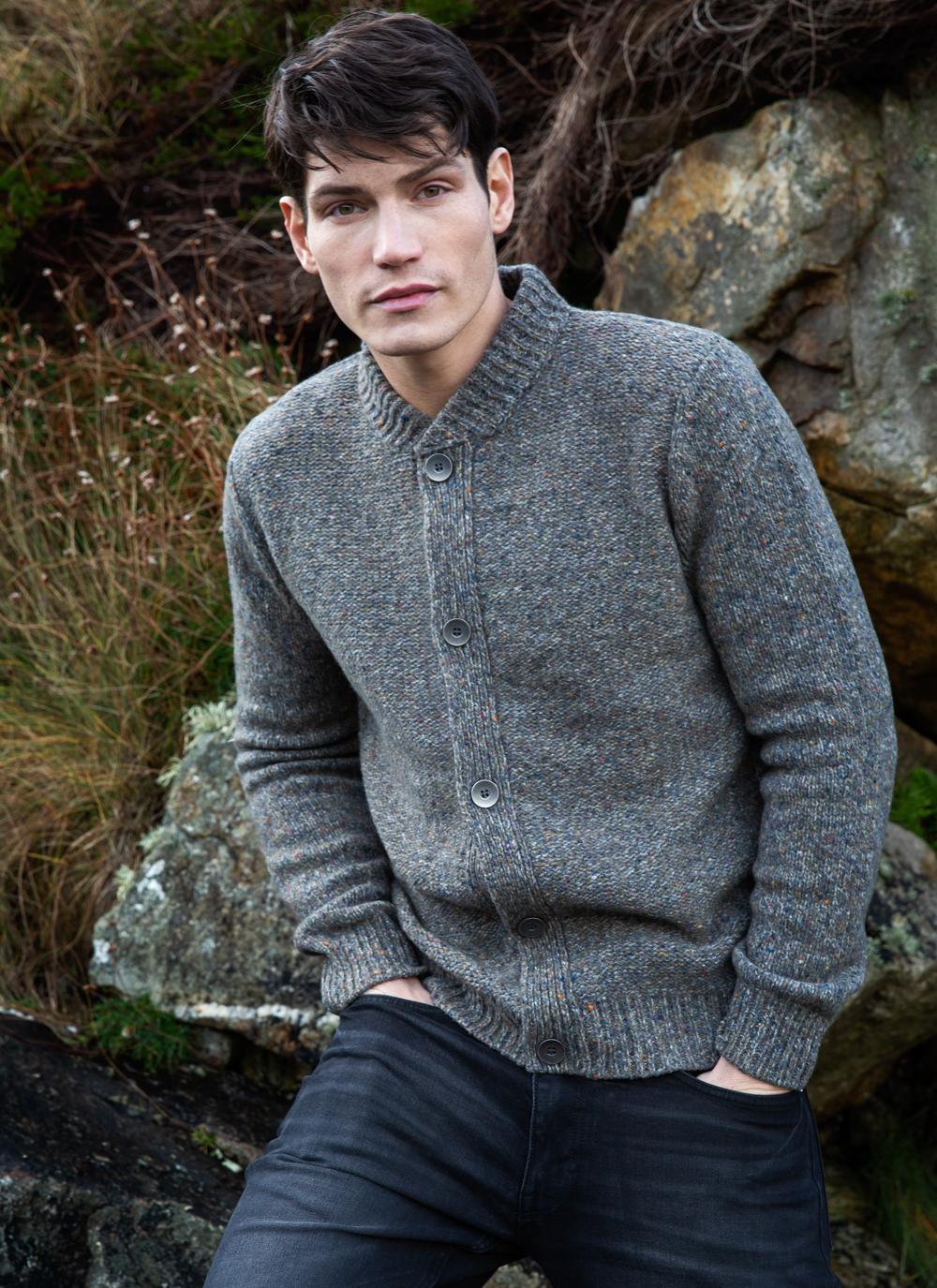 Fisherman Wool Cashmere Baseball Collar 
