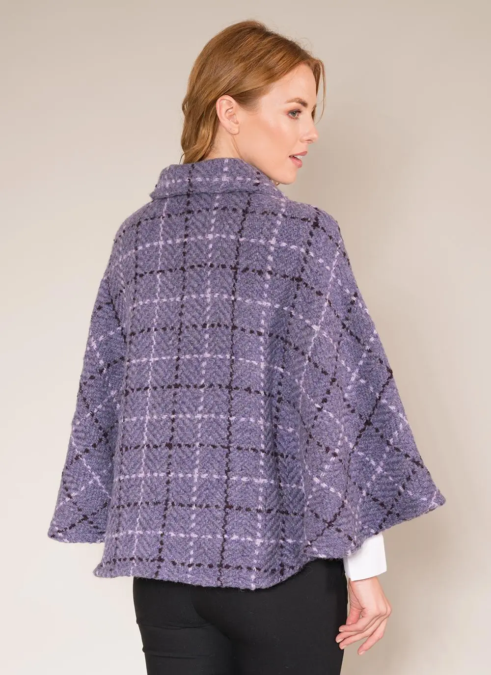 Freda Violet Check Cape