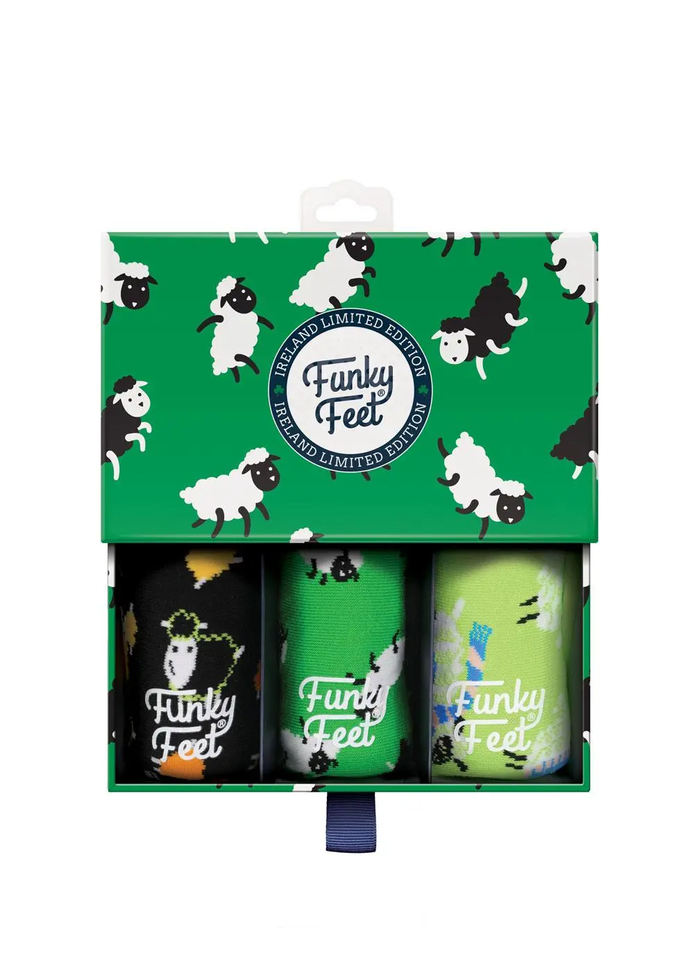 Funky Feet 3 Pack Irish Sheep Socks