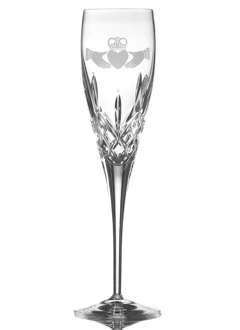 Galway Crystal Claddagh Flute Pair