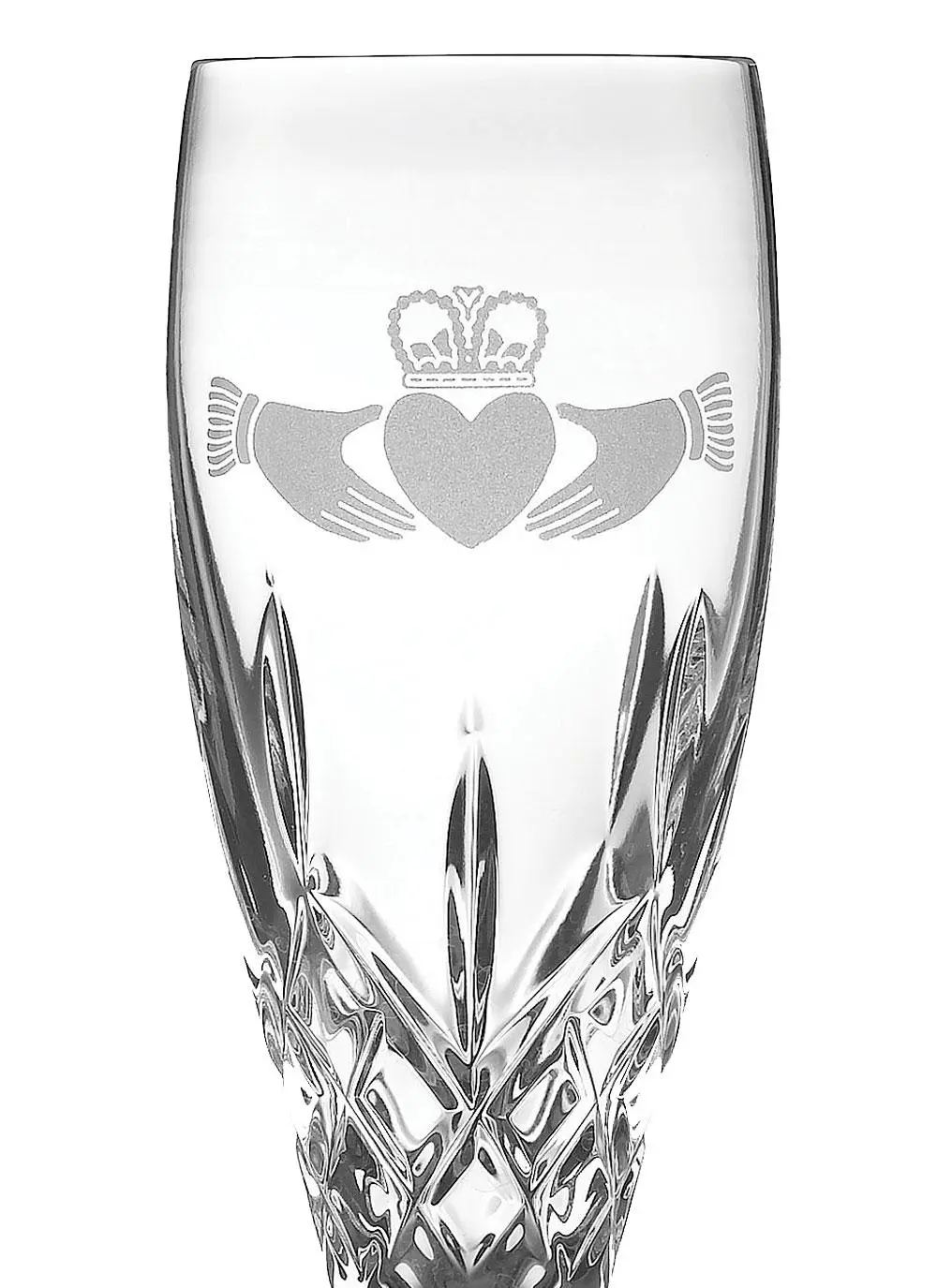 Galway Crystal Claddagh Flute Pair