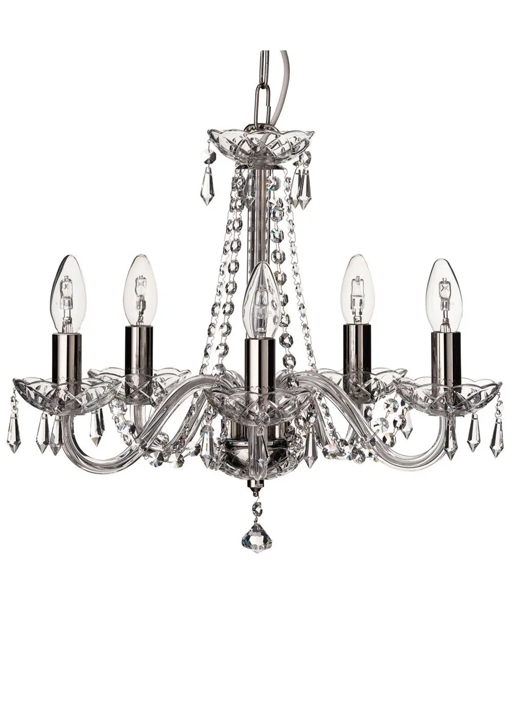 Galway Crystal Cashel 5 Arm Chandelier