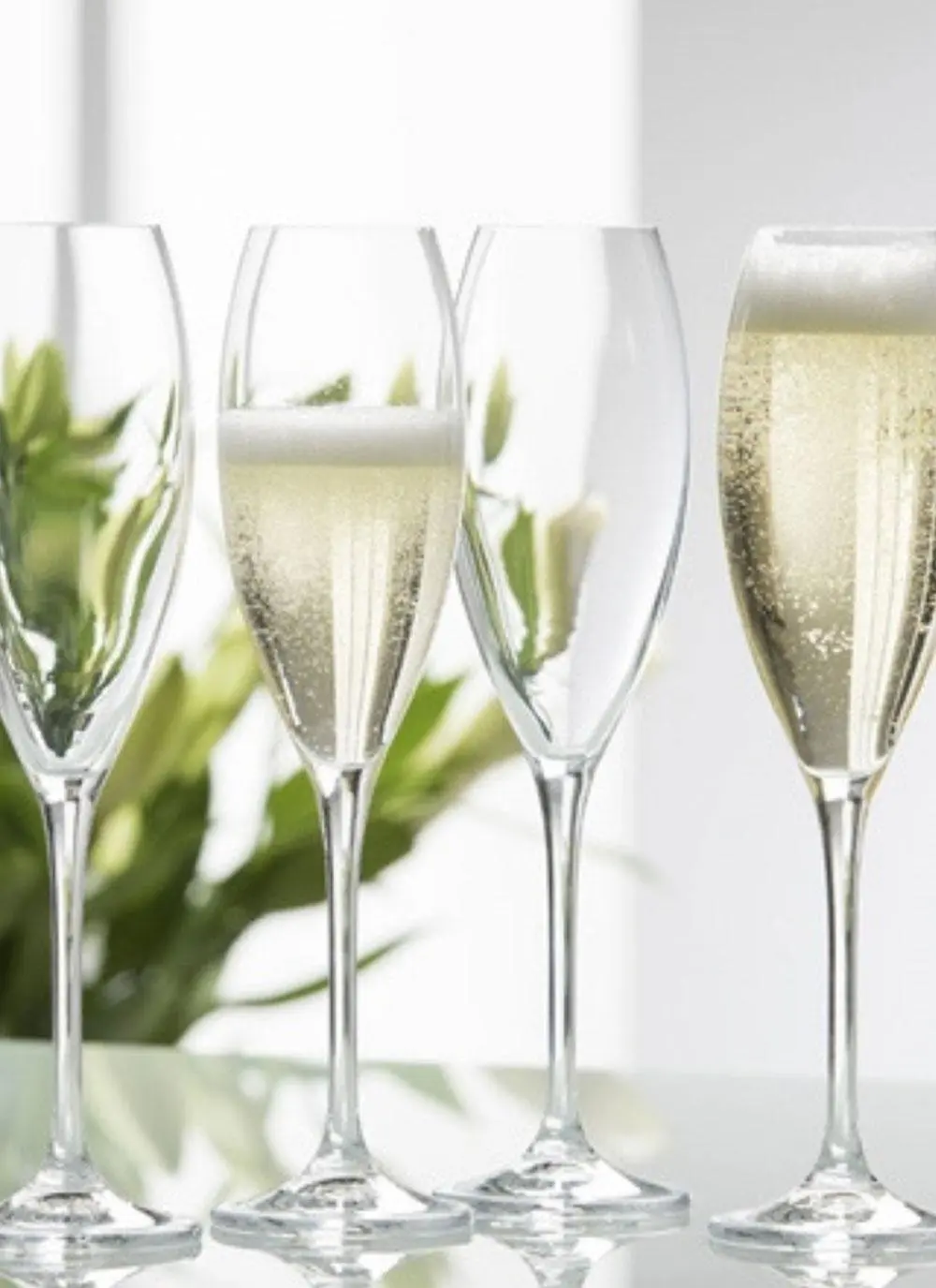 Galway Crystal Clarity Flute Set of 4