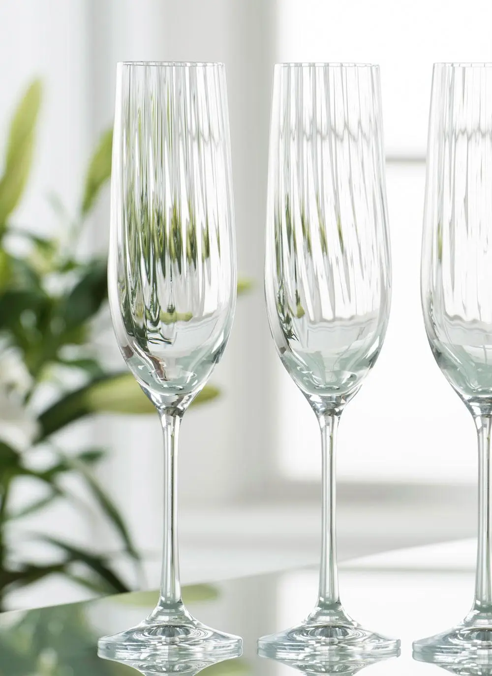Galway Crystal Erne Flute Glasses Set of 4