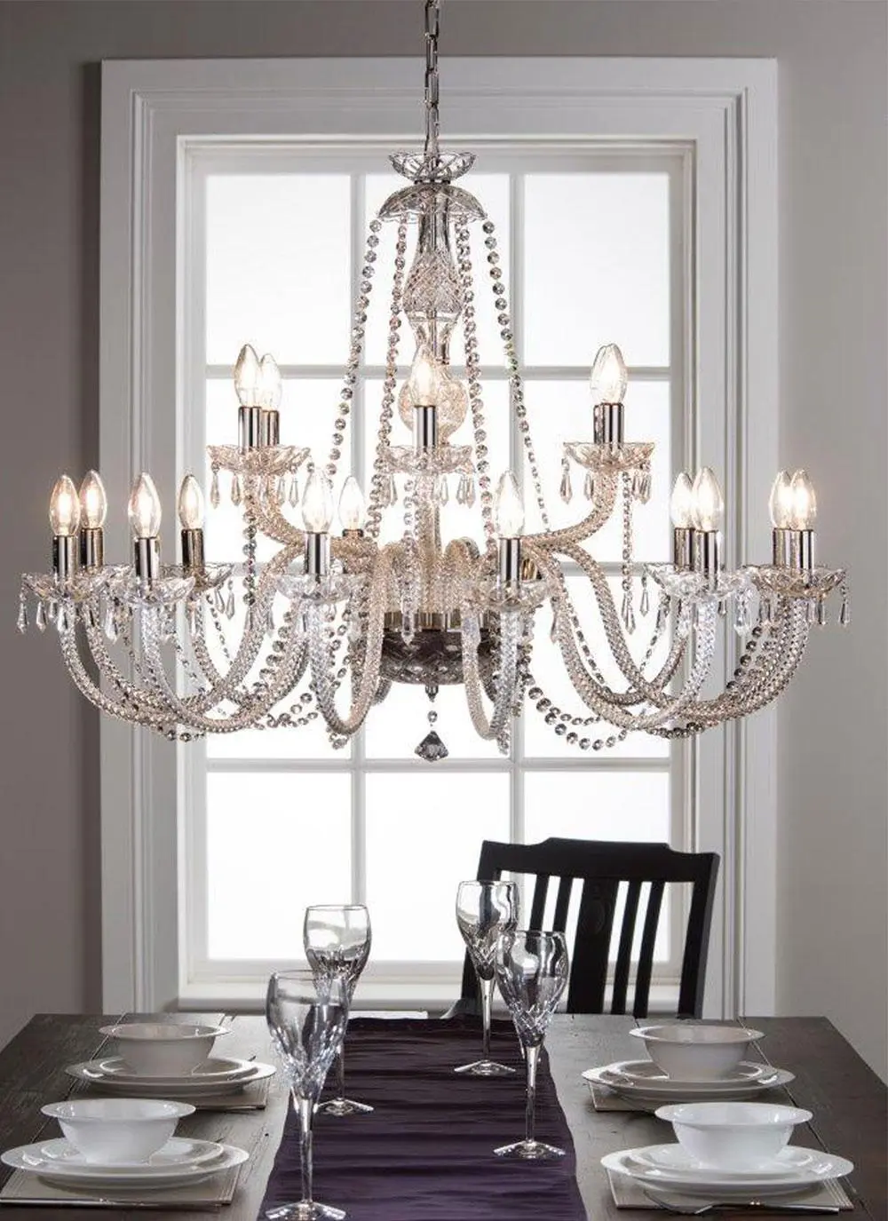 Galway Crystal Leenane 18 Arm Chandelier
