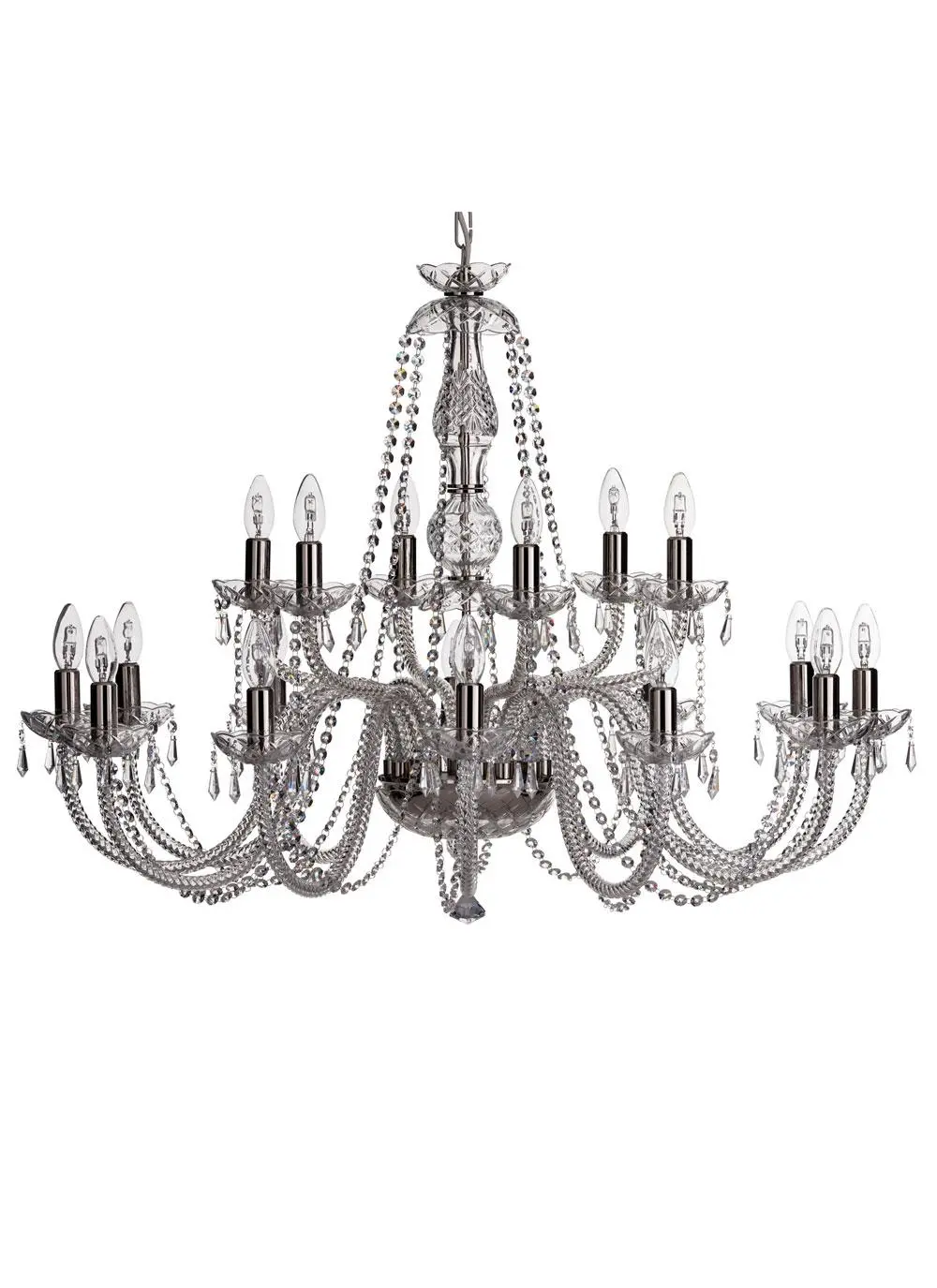 Galway Crystal Leenane 18 Arm Chandelier