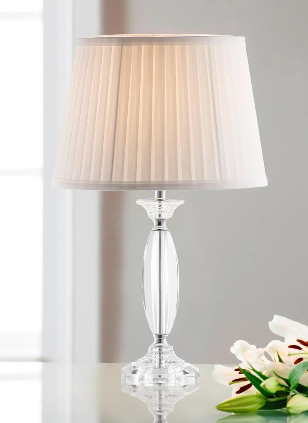Galway Crystal Lyon Lamp & Shade IRL:UK:EUROPE