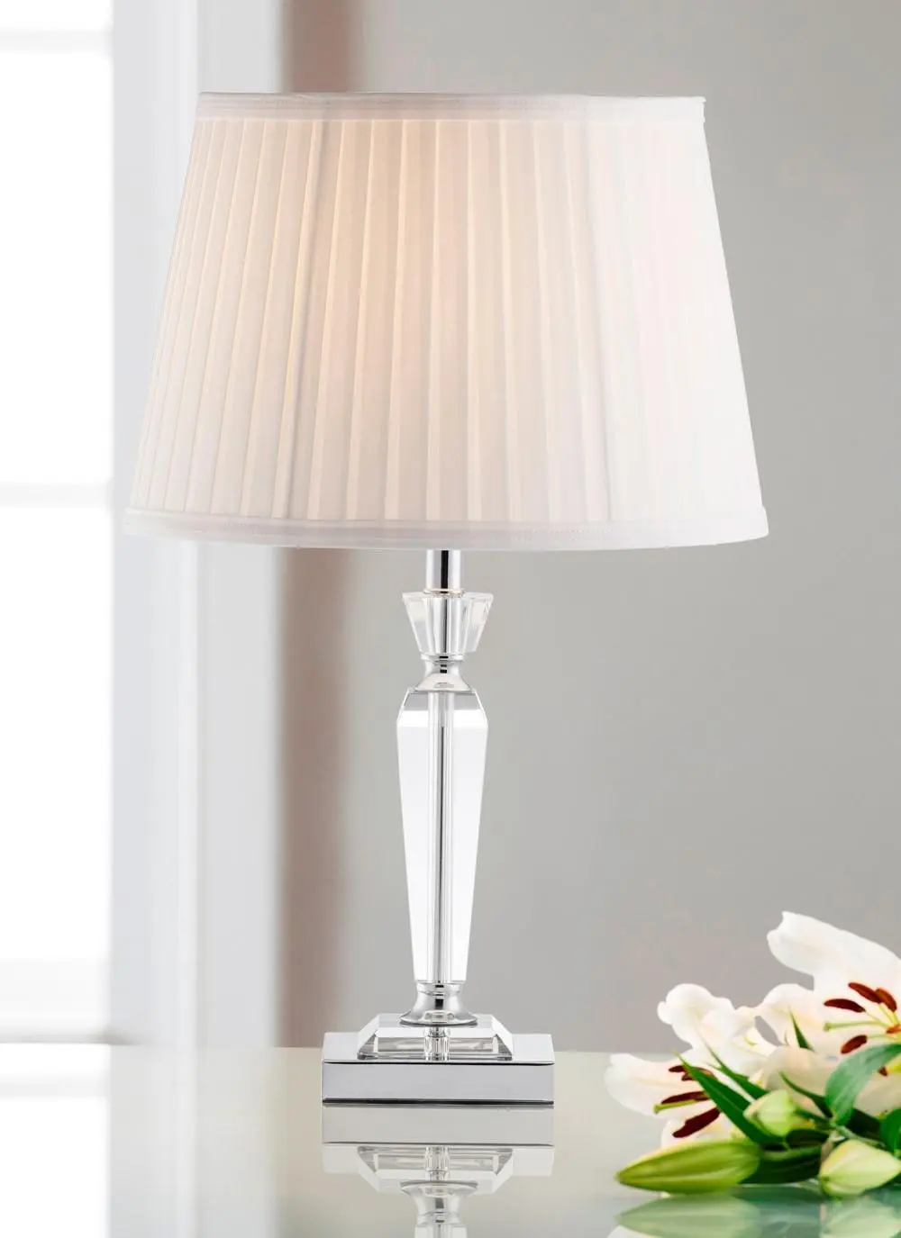 Galway Crystal Vienna Lamp & Shade (US Fitting)