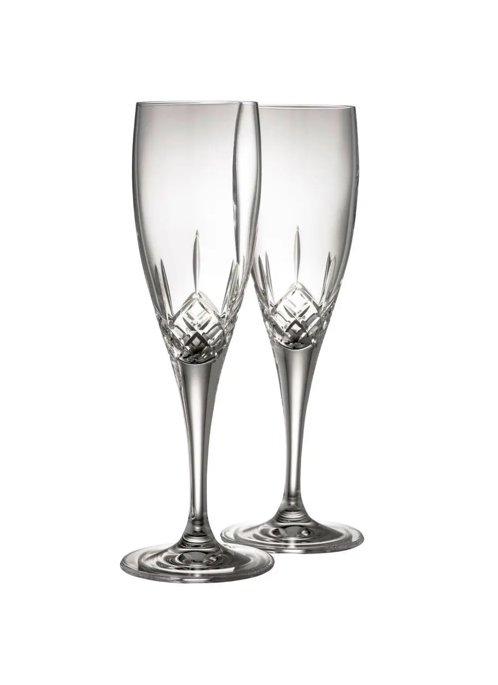Galway Crystal Longford Flute Pair